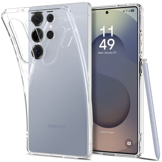 Deksel for Samsung Galaxy S25 Ultra S938, Spigen, Liquid Crystal, Gjennomsiktig ACS08948
