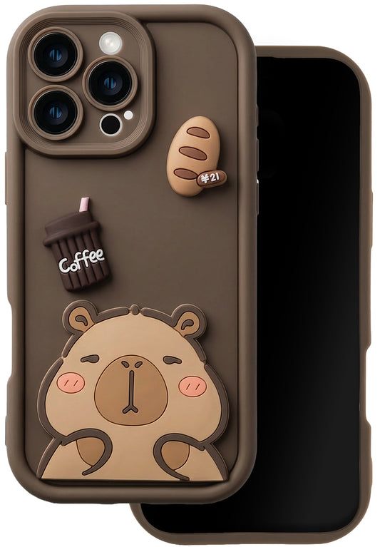 Deksel for Samsung Galaxy S25 Ultra S938, OEM, Ultra Trendy 3D Capybara, Brun