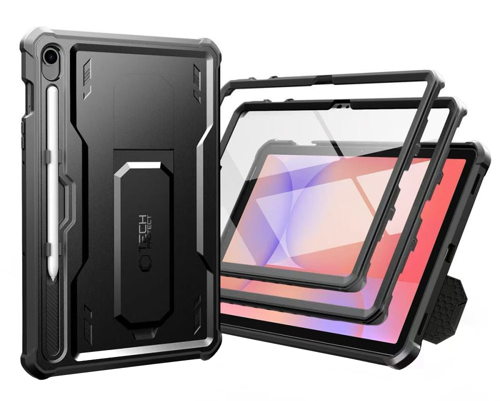 Deksel for Samsung Galaxy Tab S10 Lite / Tab S10 FE / Tab S9, Tech-Protect, Kevlar Pro, Svart