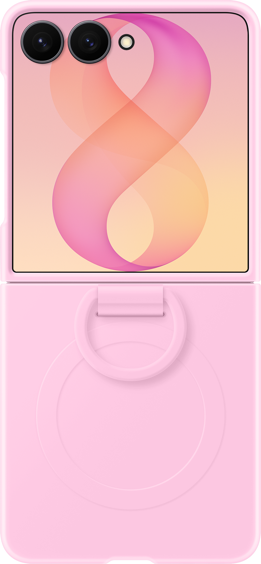 Deksel for Samsung Galaxy Z Flip8 F776, Silicone Ring Magnet, Rosa EF-EF776CVEGWW