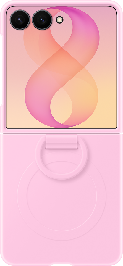 Deksel for Samsung Galaxy Z Flip8 F776, Silicone Ring Magnet, Rosa EF-EF776CVEGWW