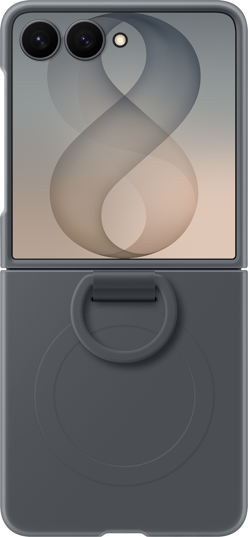 Deksel til Samsung Galaxy Z Flip8 F776, Silicone Ring Magnet, Svart EF-EF776CBEGWW