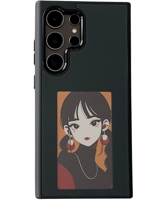 Deksel til Samsung Galaxy S25 Ultra S938, OEM, Tilpasset E-Ink-skjerm, Svart