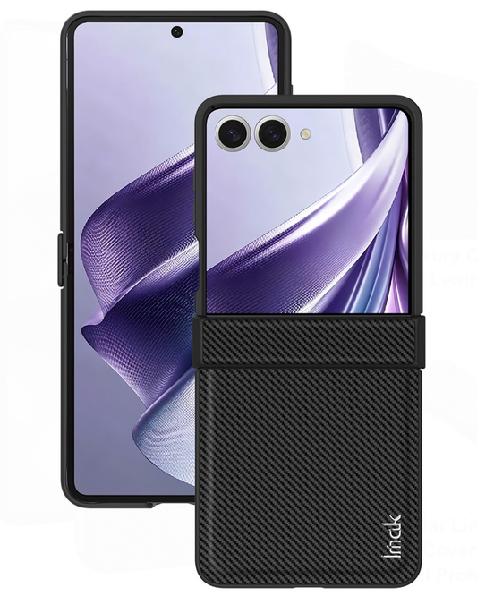 Deksel for Samsung Galaxy Z Flip8 F776, Imak, Karbon, Svart