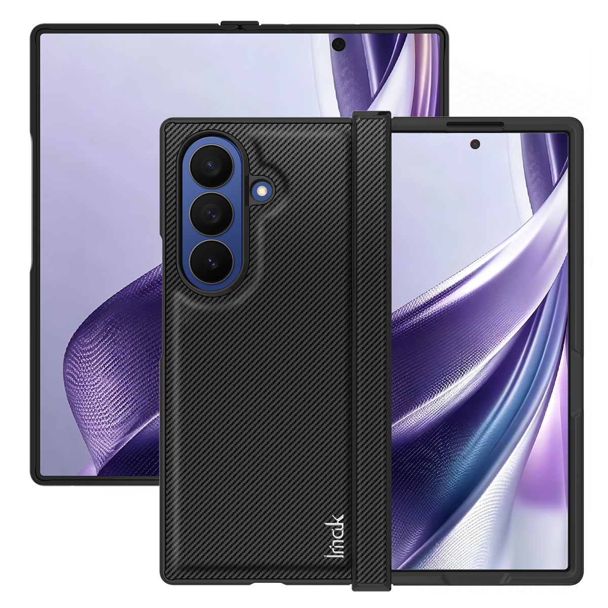 Deksel for Samsung Galaxy Z Fold8 Ultra F976, Imak, Karbon, Svart