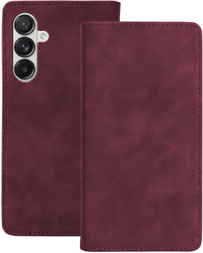 Etui for Samsung Galaxy A18 5G A186 / A17 4G A175 / A17 5G A176 / A26 A266, OEM, Smart Suede, burgunderrød