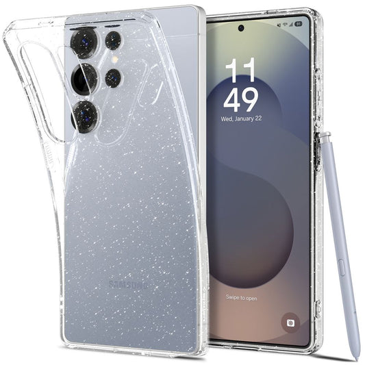 Deksel for Samsung Galaxy S25 Ultra S938, Spigen, Liquid Crystal Glitter, Gjennomsiktig ACS08950