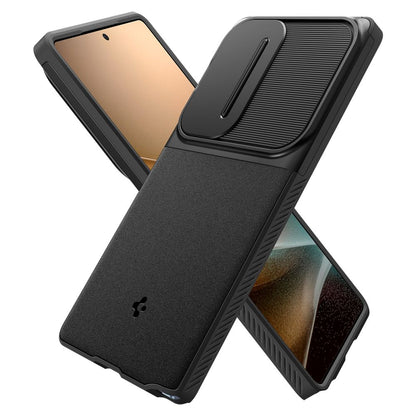 Deksel for Samsung Galaxy S25 Ultra S938, Spigen, OPTIK ARMOR, Svart ACS08969