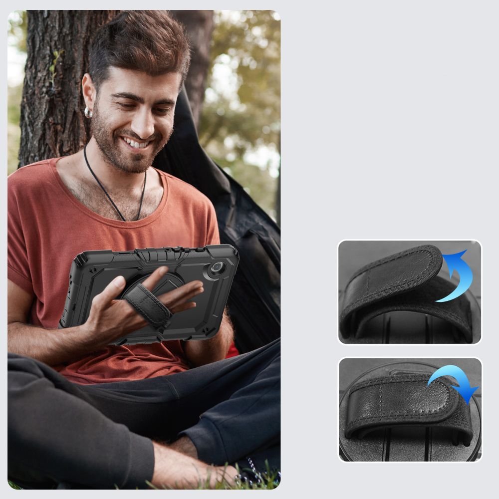 Deksel for Samsung Galaxy Tab A11 / Tab A9, Tech-Protect, Solid360, Svart