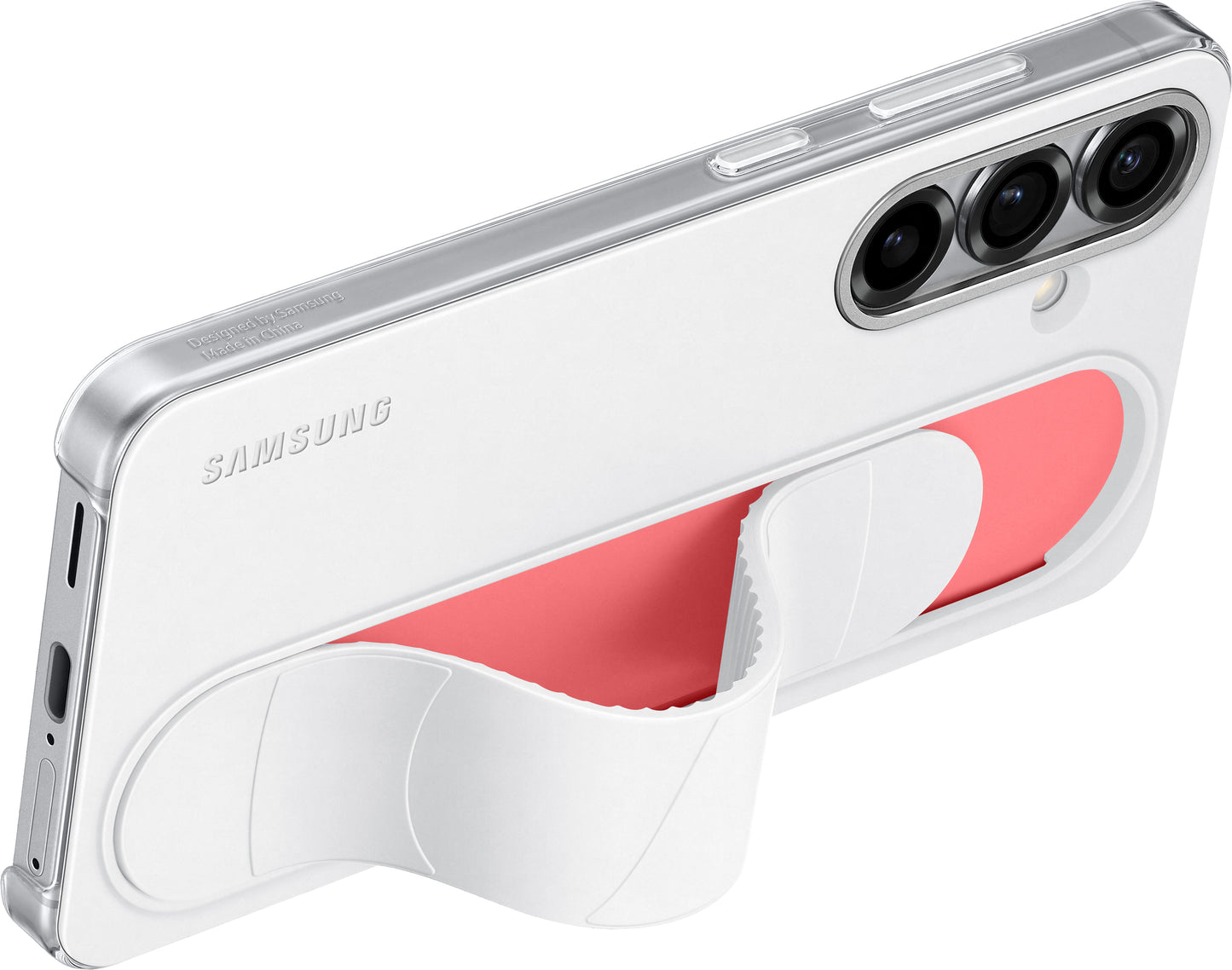 Deksel for Samsung Galaxy S25 S931, Standing Grip, Hvit EF-GS931CWEGWW