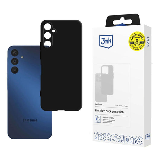 Deksel for Samsung Galaxy A15 5G A156 / A15 A155, 3MK, Matt svart