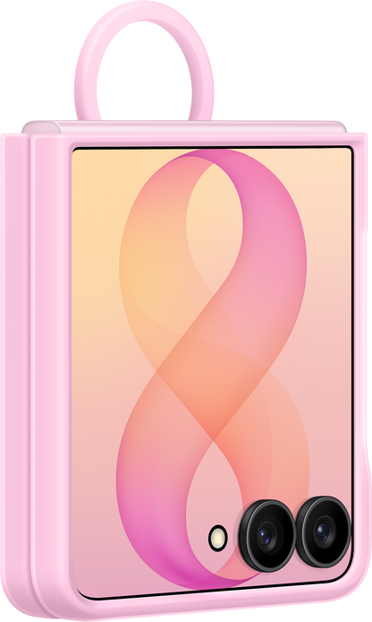 Deksel for Samsung Galaxy Z Flip8 F776, Silicone Ring Magnet, Rosa EF-EF776CVEGWW