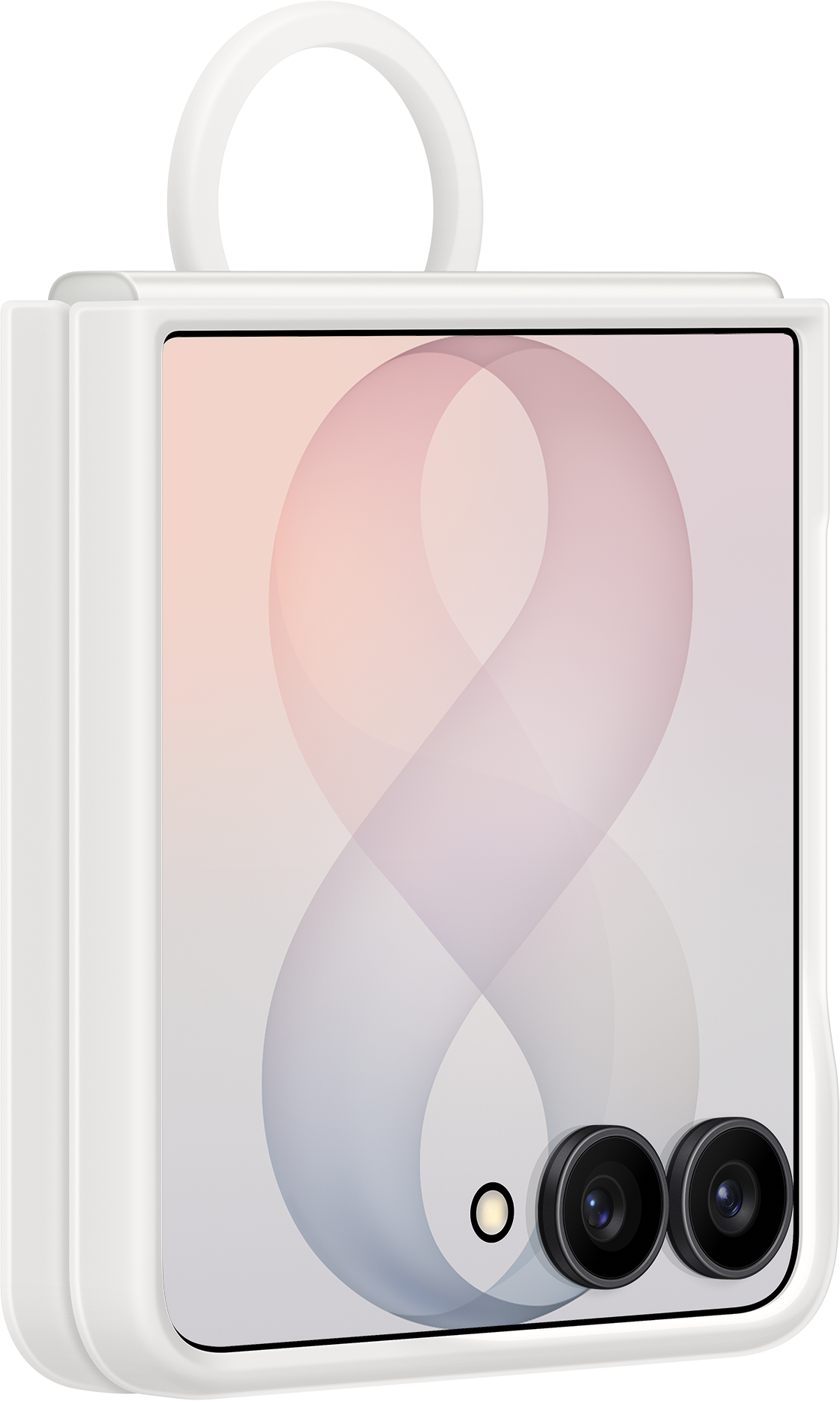 Deksel for Samsung Galaxy Z Flip8 F776, Silicone Ring Magnet, Hvit EF-EF776CWEGWW