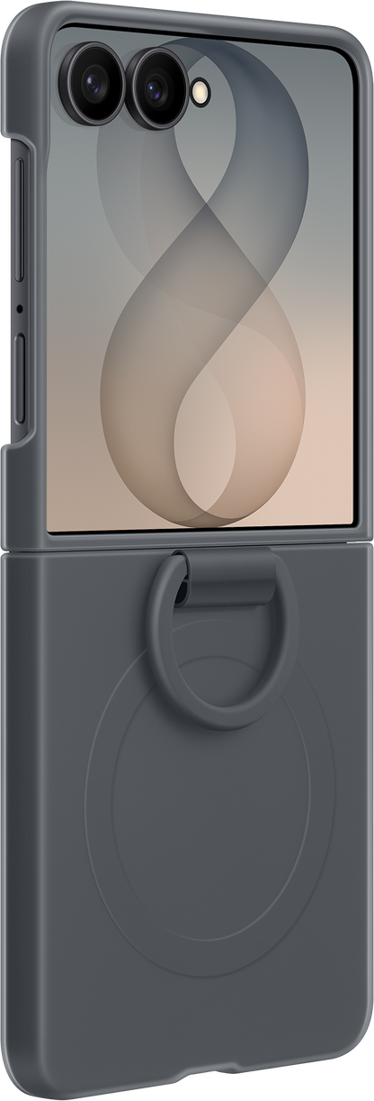 Deksel til Samsung Galaxy Z Flip8 F776, Silicone Ring Magnet, Svart EF-EF776CBEGWW