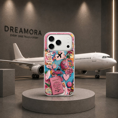 Deksel for Samsung Galaxy A07 5G A076 / A07 4G A075, Perfect Case, Dreamora Pink Flight, Flerfarget