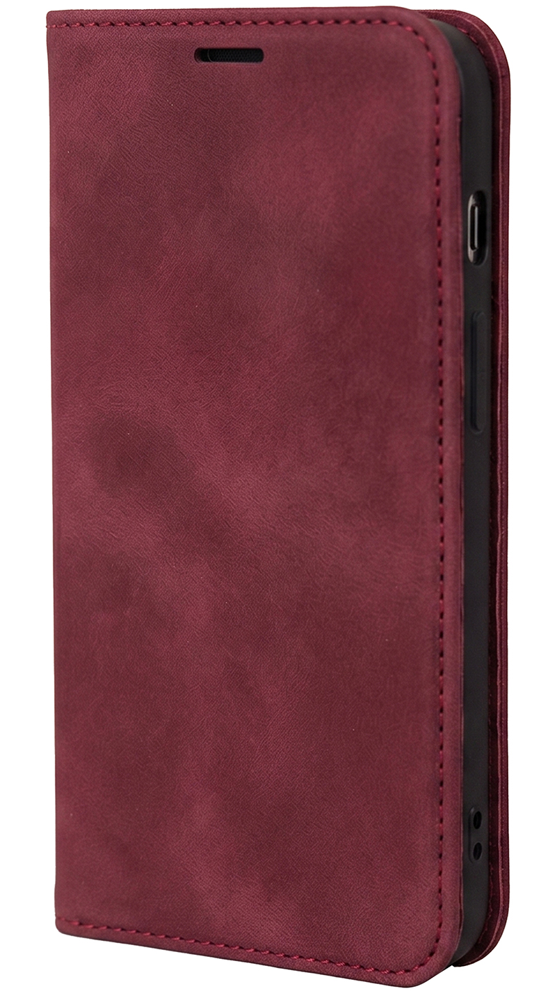 Etui for Samsung Galaxy A18 5G A186 / A17 4G A175 / A17 5G A176 / A26 A266, OEM, Smart Suede, burgunderrød