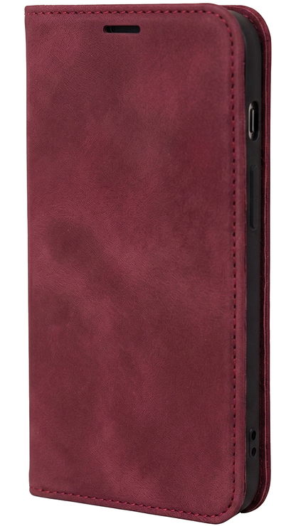 Etui for Samsung Galaxy A18 5G A186 / A17 4G A175 / A17 5G A176 / A26 A266, OEM, Smart Suede, burgunderrød
