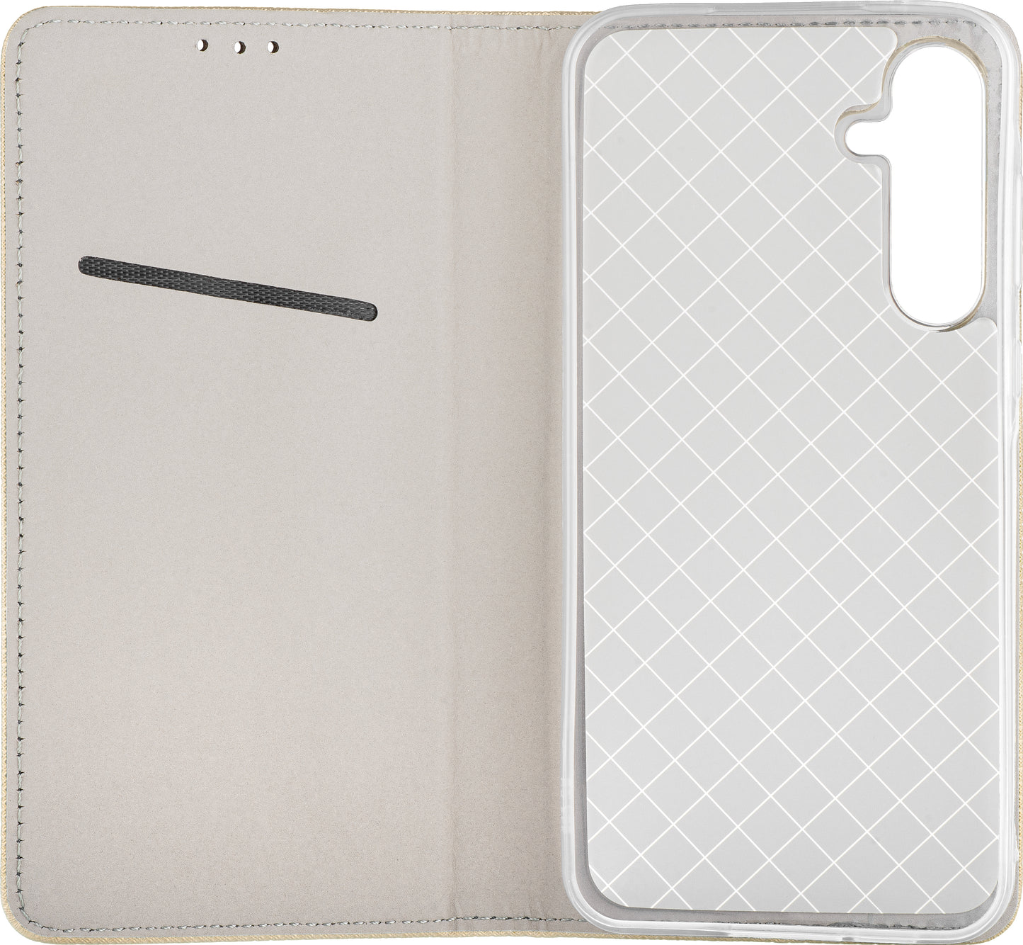 Deksel til Samsung Galaxy A16 5G A166 / A16 4G A165, OEM, Smart Magnet, Gullfarget