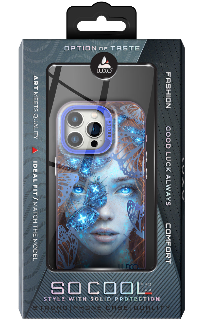 Deksel for Samsung Galaxy A14 A145 / A14 5G A146, LUXO So CooL, ArcadiA Butterfly Girl, Flerfarget