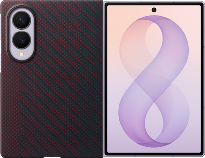 Deksel for Samsung Galaxy Z Fold8 F971, Carbon Magnet Case, Rød EF-KF971SREGWW