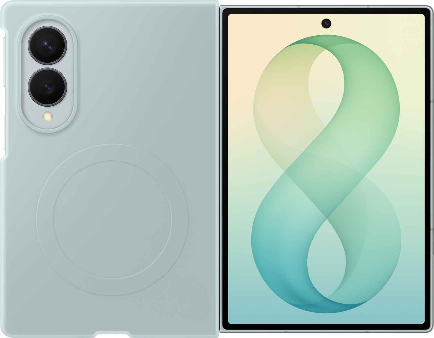 Deksel for Samsung Galaxy Z Fold8 F971, Silicone Magnet Case, Grønn EF-EF971CGEGWW