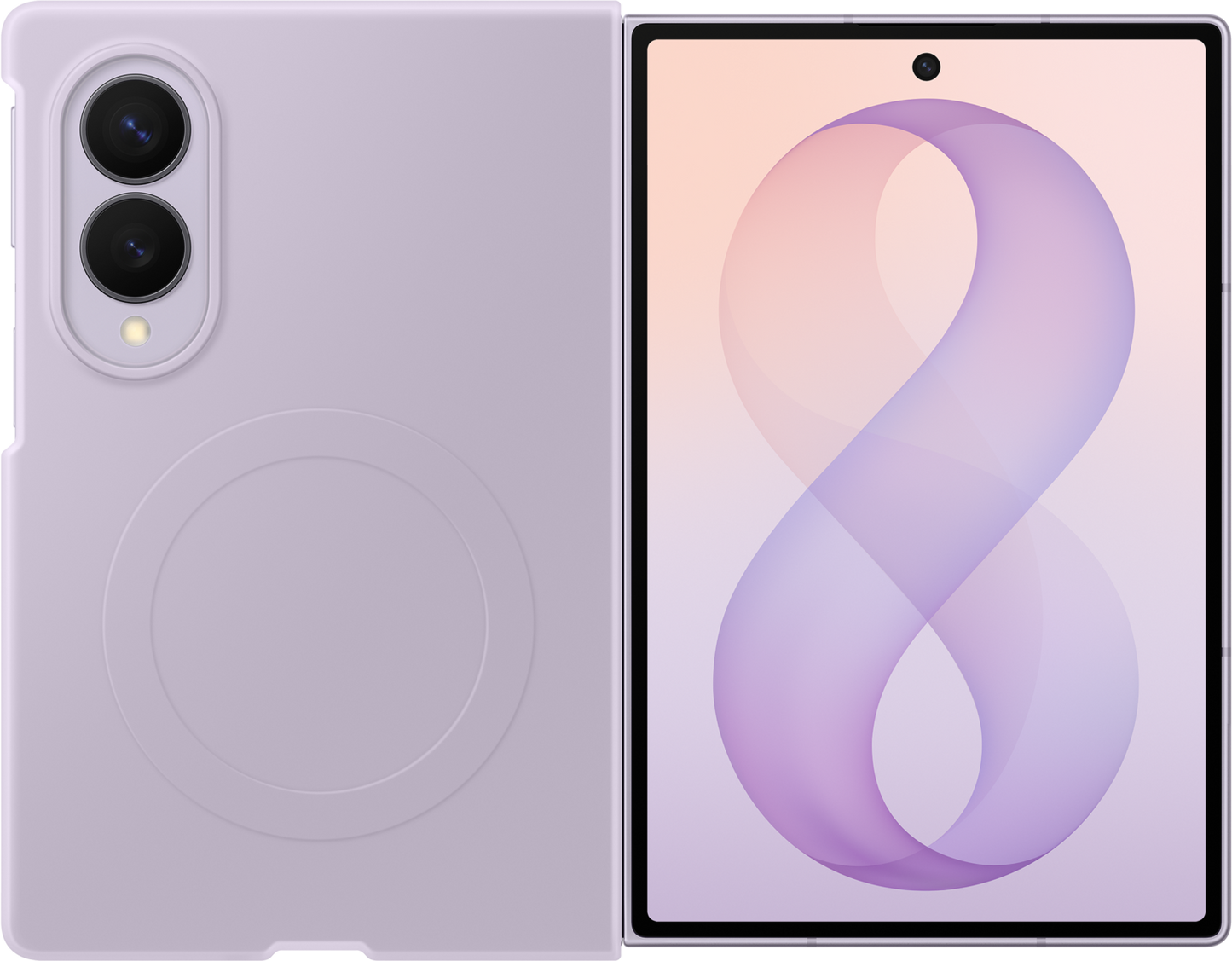 Deksel for Samsung Galaxy Z Fold8 F971, Silicone Magnet Case, Lilla EF-EF971CVEGWW