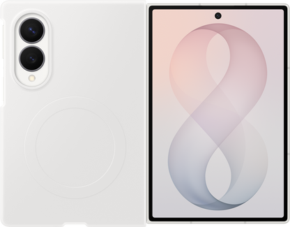 Deksel for Samsung Galaxy Z Fold8 F971, Silicone Magnet Case, Hvit EF-EF971CWEGWW