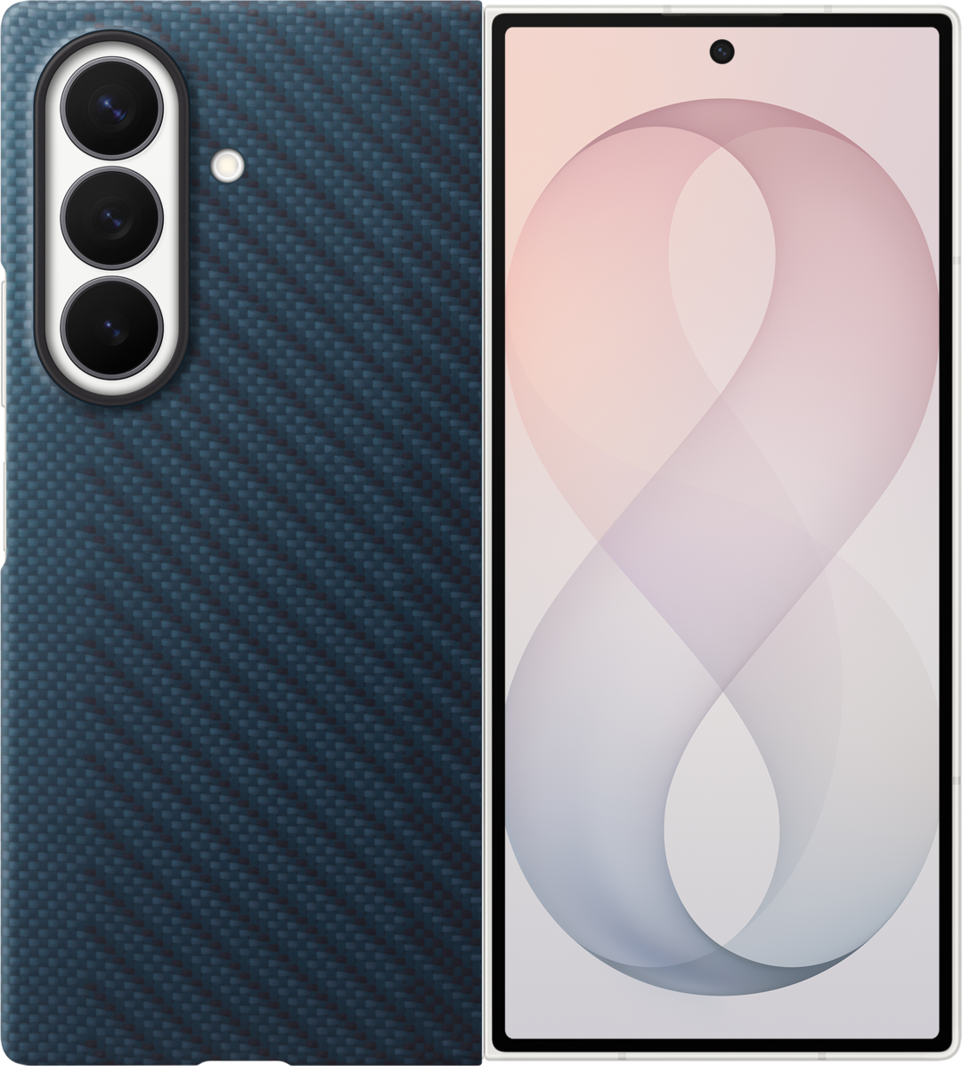 Deksel for Samsung Galaxy Z Fold8 Ultra F976, Carbon Magnet Case, Marineblå EF-KF976SNEGWW
