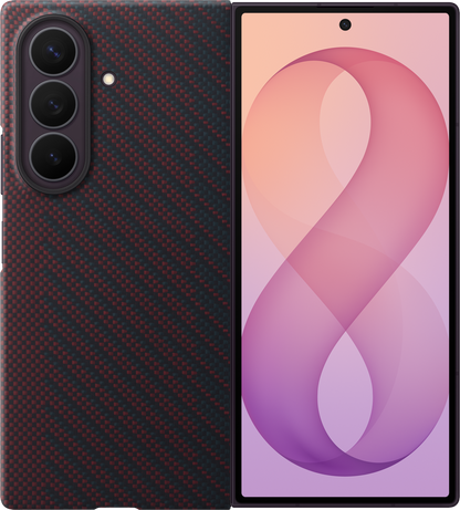Deksel for Samsung Galaxy Z Fold8 Ultra F976, Carbon Magnet Case, Rød EF-KF976SREGWW