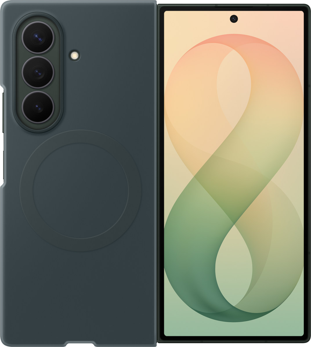 Deksel for Samsung Galaxy Z Fold8 Ultra F976, Silicone Magnet Case, Grønn EF-EF976CGEGWW