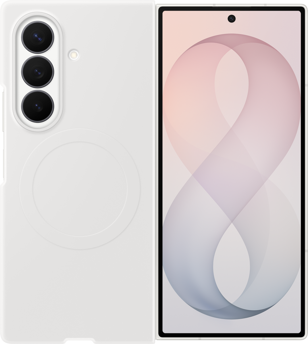 Deksel til Samsung Galaxy Z Fold8 Ultra F976, Silicone Magnet Case, Hvit EF-EF976CWEGWW