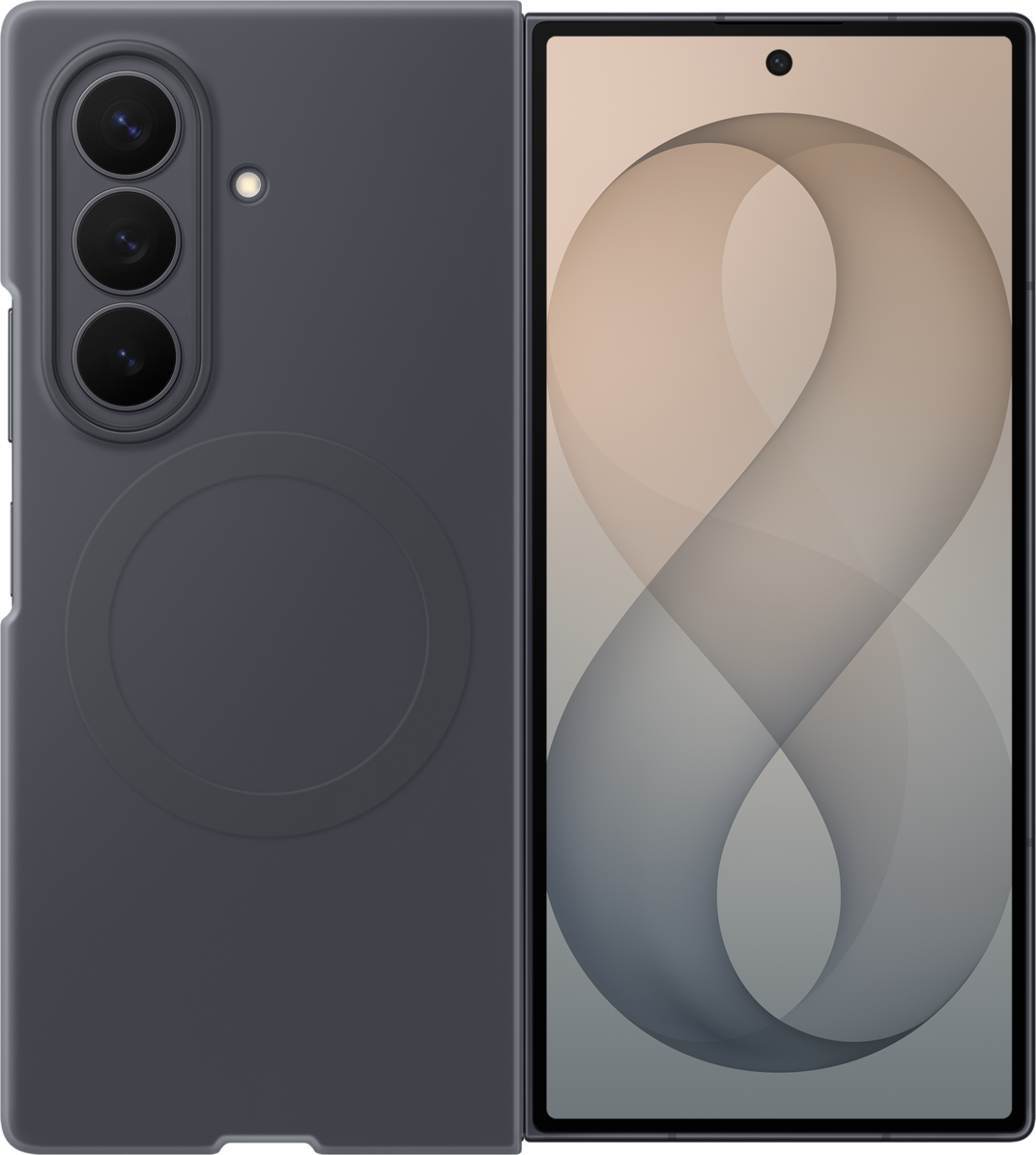 Deksel til Samsung Galaxy Z Fold8 Ultra F976, Silicone Magnet Case, Svart EF-EF976CBEGWW