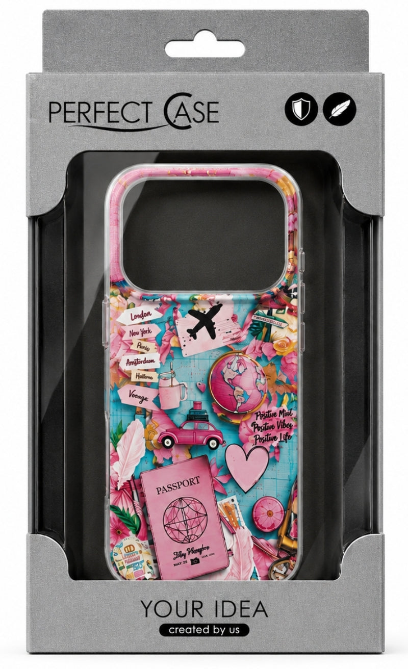 Deksel for Samsung Galaxy A07 5G A076 / A07 4G A075, Perfect Case, Dreamora Pink Flight, Flerfarget