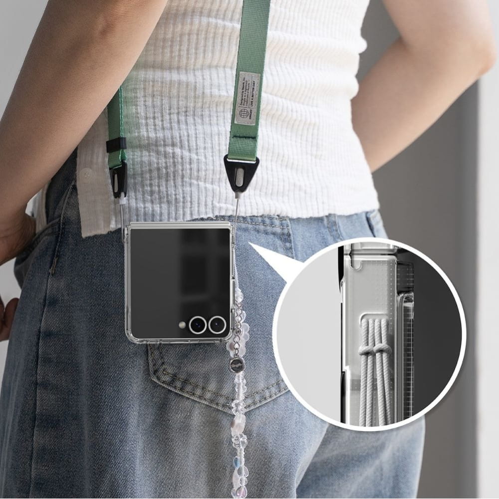 Deksel for Samsung Galaxy Z Flip7 F766, Ringke, Fusion, Gjennomsiktig