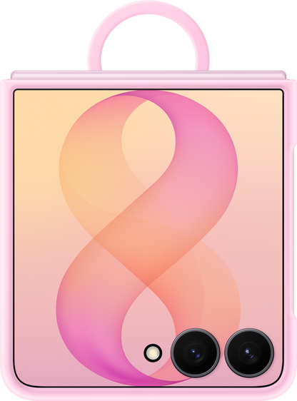 Deksel for Samsung Galaxy Z Flip8 F776, Silicone Ring Magnet, Rosa EF-EF776CVEGWW