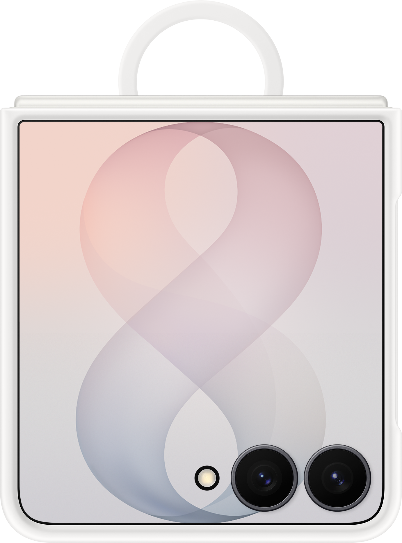 Deksel for Samsung Galaxy Z Flip8 F776, Silicone Ring Magnet, Hvit EF-EF776CWEGWW