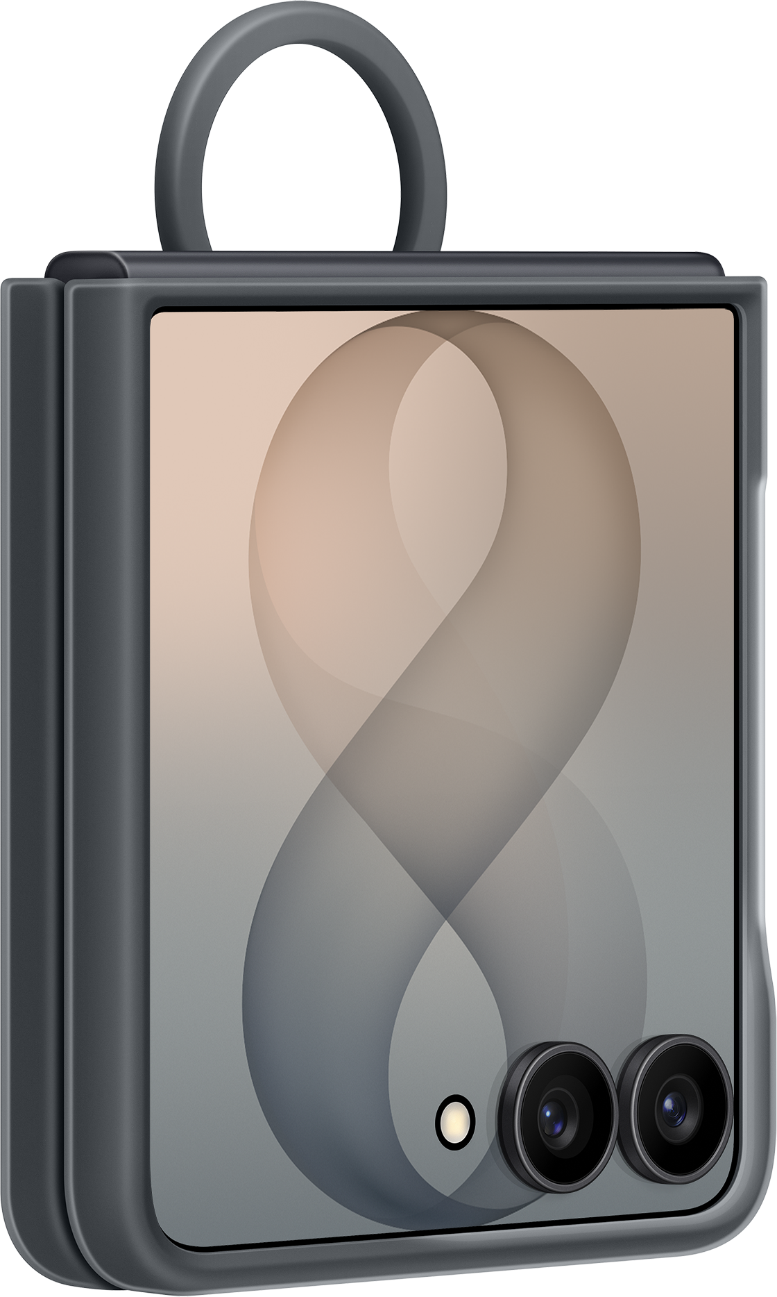 Deksel til Samsung Galaxy Z Flip8 F776, Silicone Ring Magnet, Svart EF-EF776CBEGWW