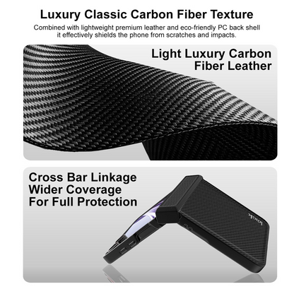 Deksel for Samsung Galaxy Z Flip8 F776, Imak, Karbon, Svart