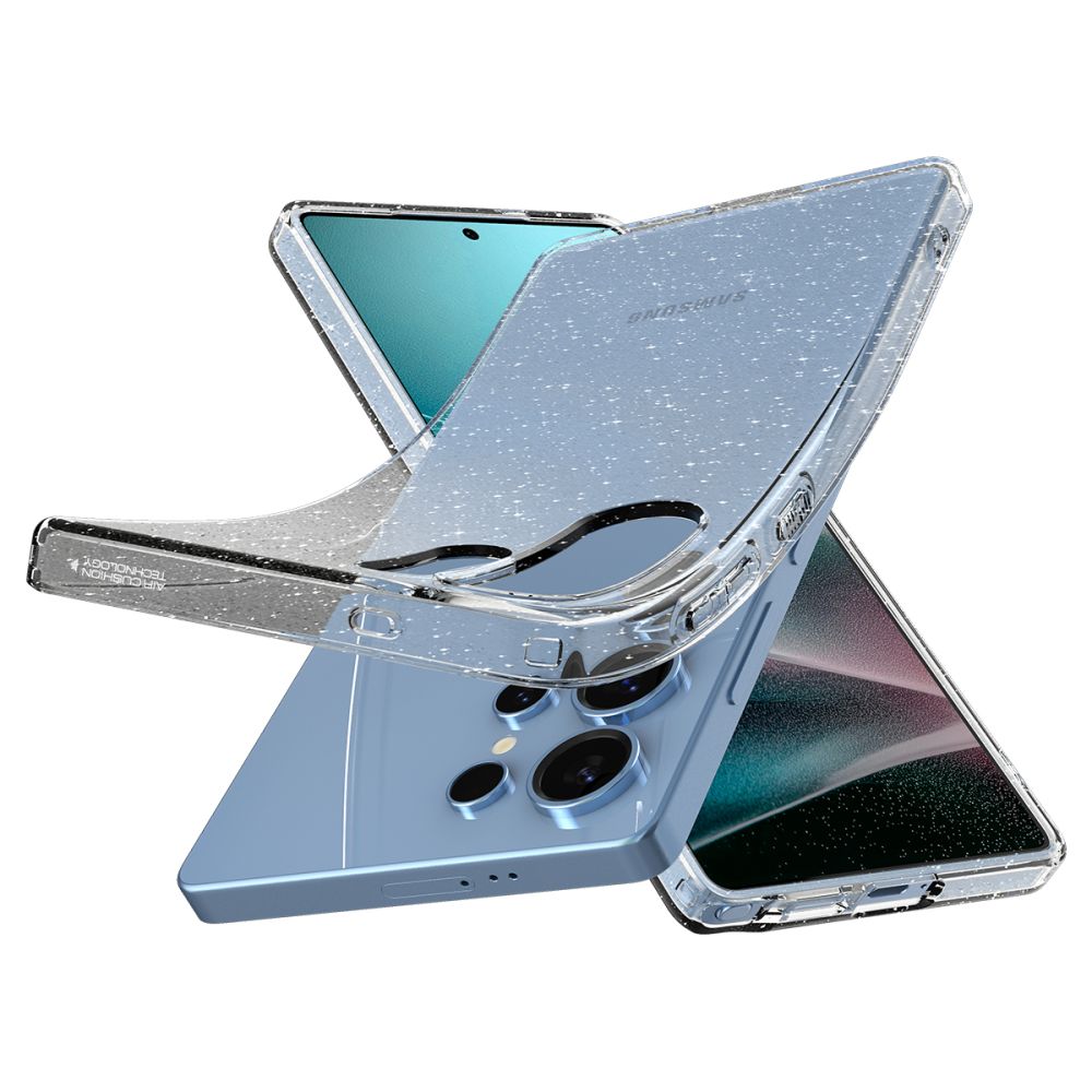 Deksel for Samsung Galaxy S25 Ultra S938, Spigen, Liquid Crystal Glitter, Gjennomsiktig ACS08950