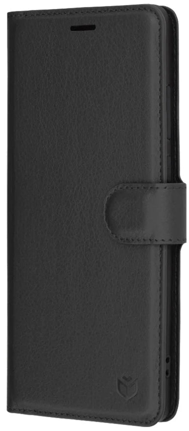 Deksel for Samsung Galaxy A56 A566, Techsuit, Leather Folio, Svart