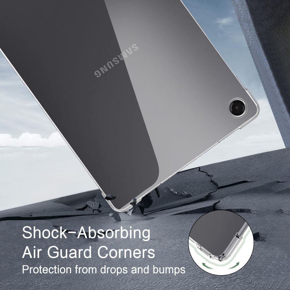 Deksel for Samsung Galaxy Tab A11 / Tab A9, Tech-Protect, Flexair, Gjennomsiktig