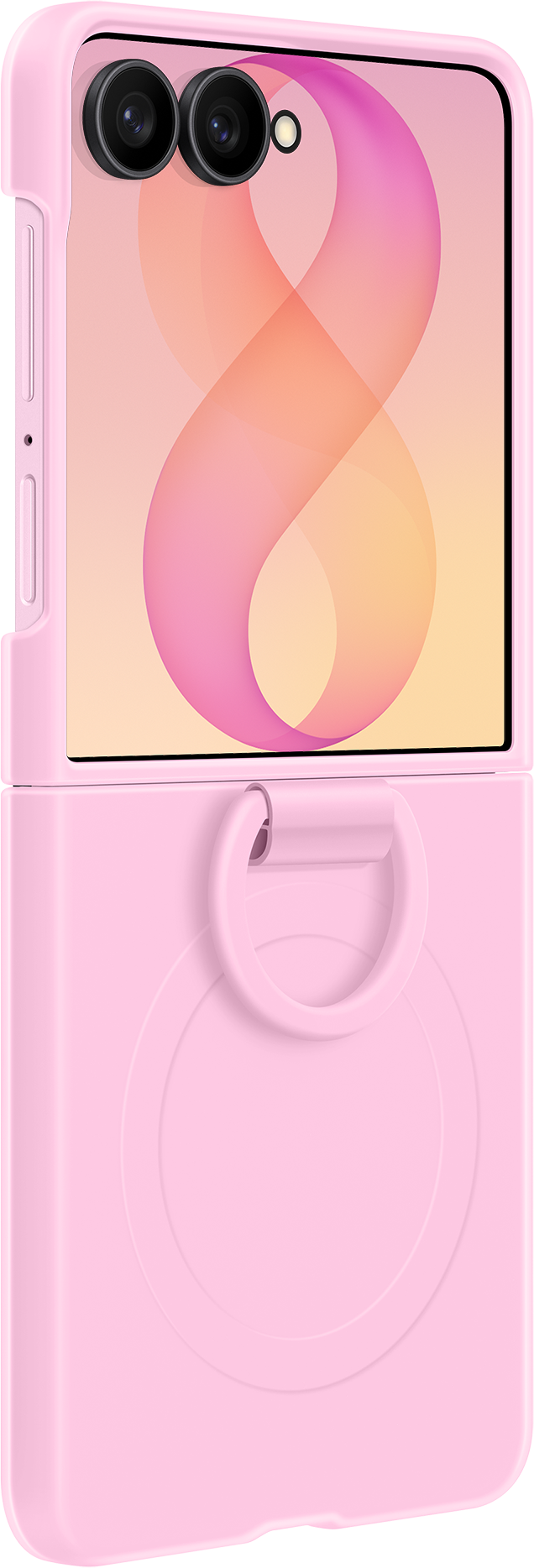 Deksel for Samsung Galaxy Z Flip8 F776, Silicone Ring Magnet, Rosa EF-EF776CVEGWW