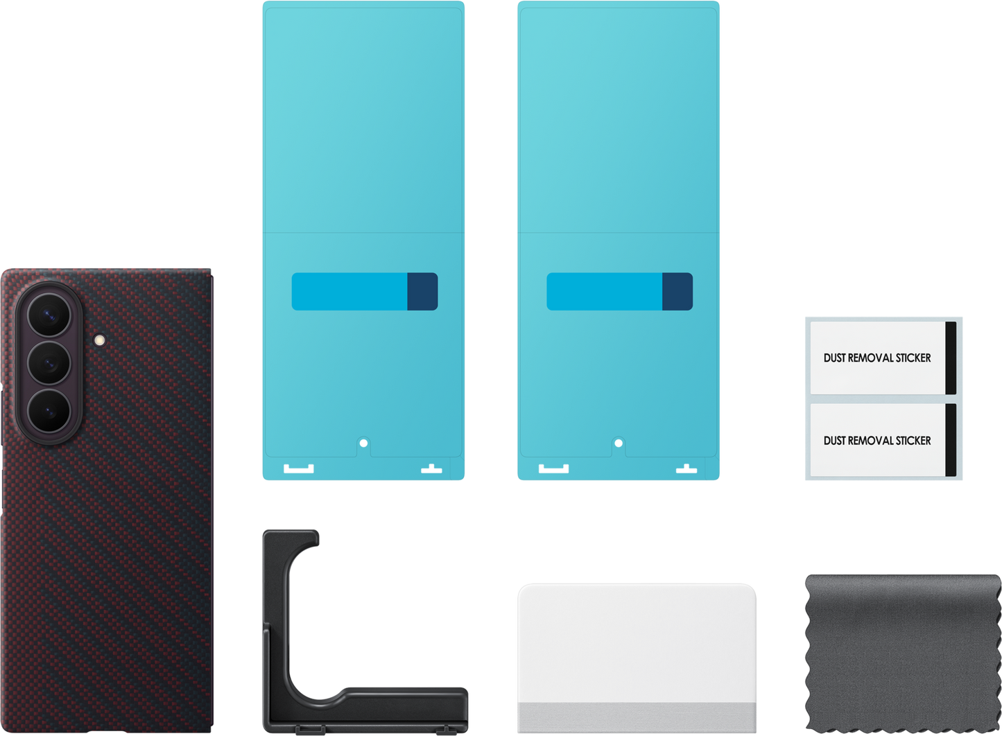 Deksel for Samsung Galaxy Z Fold8 Ultra F976, Carbon Magnet Case, Rød EF-KF976SREGWW