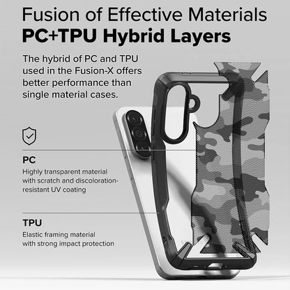 Deksel for Samsung Galaxy A56 A566 / A36 A366, Ringke, Fusion X Camo, Svart
