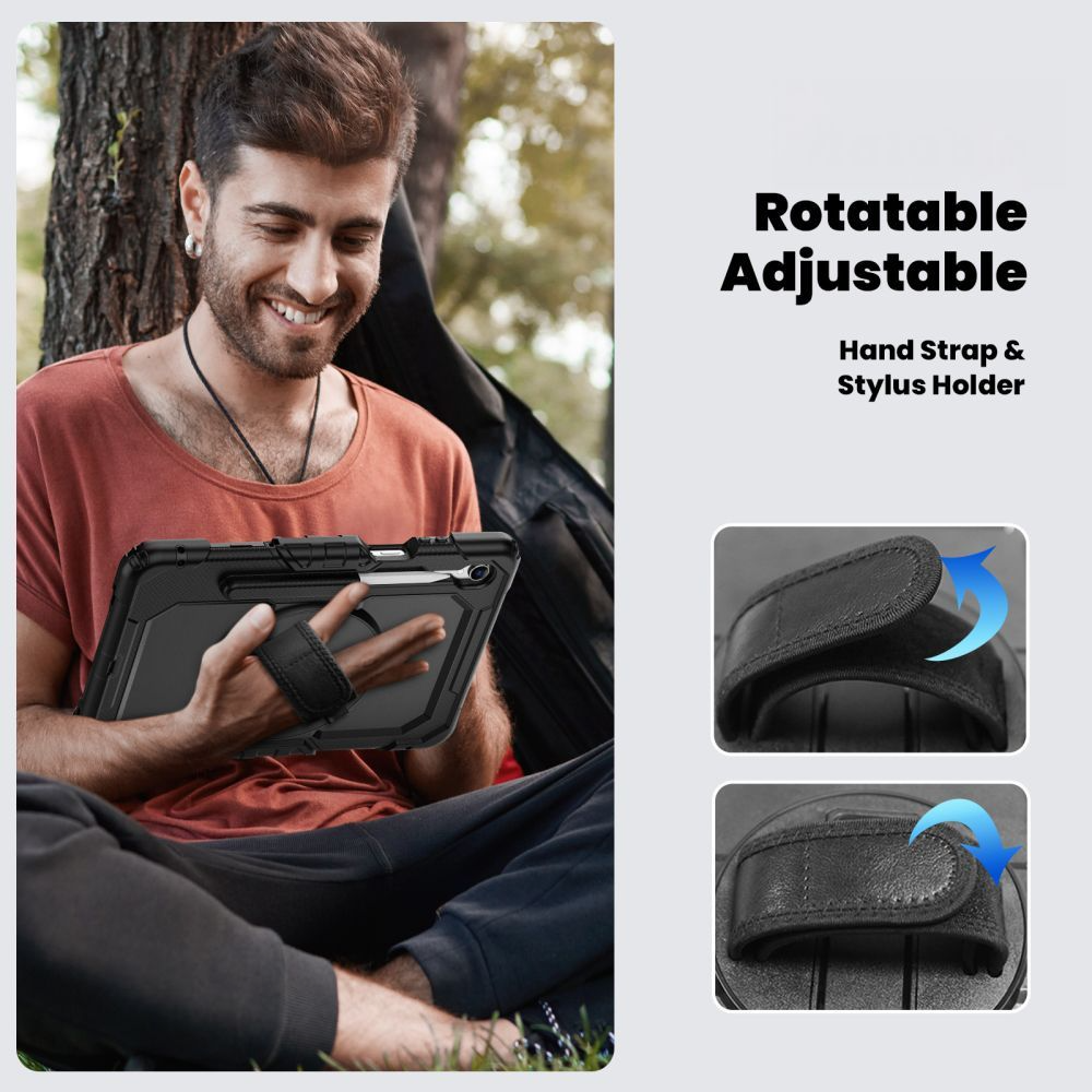 Deksel for Samsung Galaxy Tab S11, Tech-Protect, Solid360, Svart