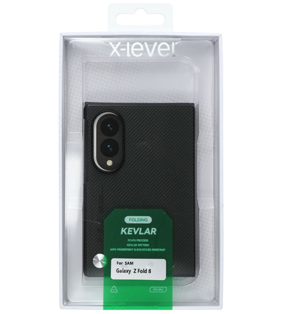 Deksel for Samsung Galaxy Z Fold8 F971, X-Level, Karbon, Svart