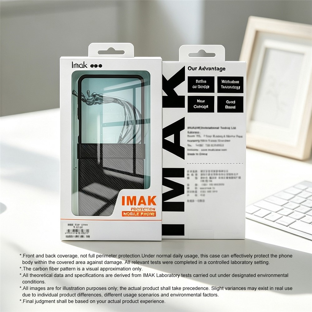 Deksel for Samsung Galaxy Z Flip8 F776, Imak, Karbon, Svart