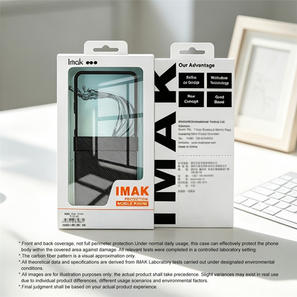Deksel for Samsung Galaxy Z Flip8 F776, Imak, Karbon, Svart