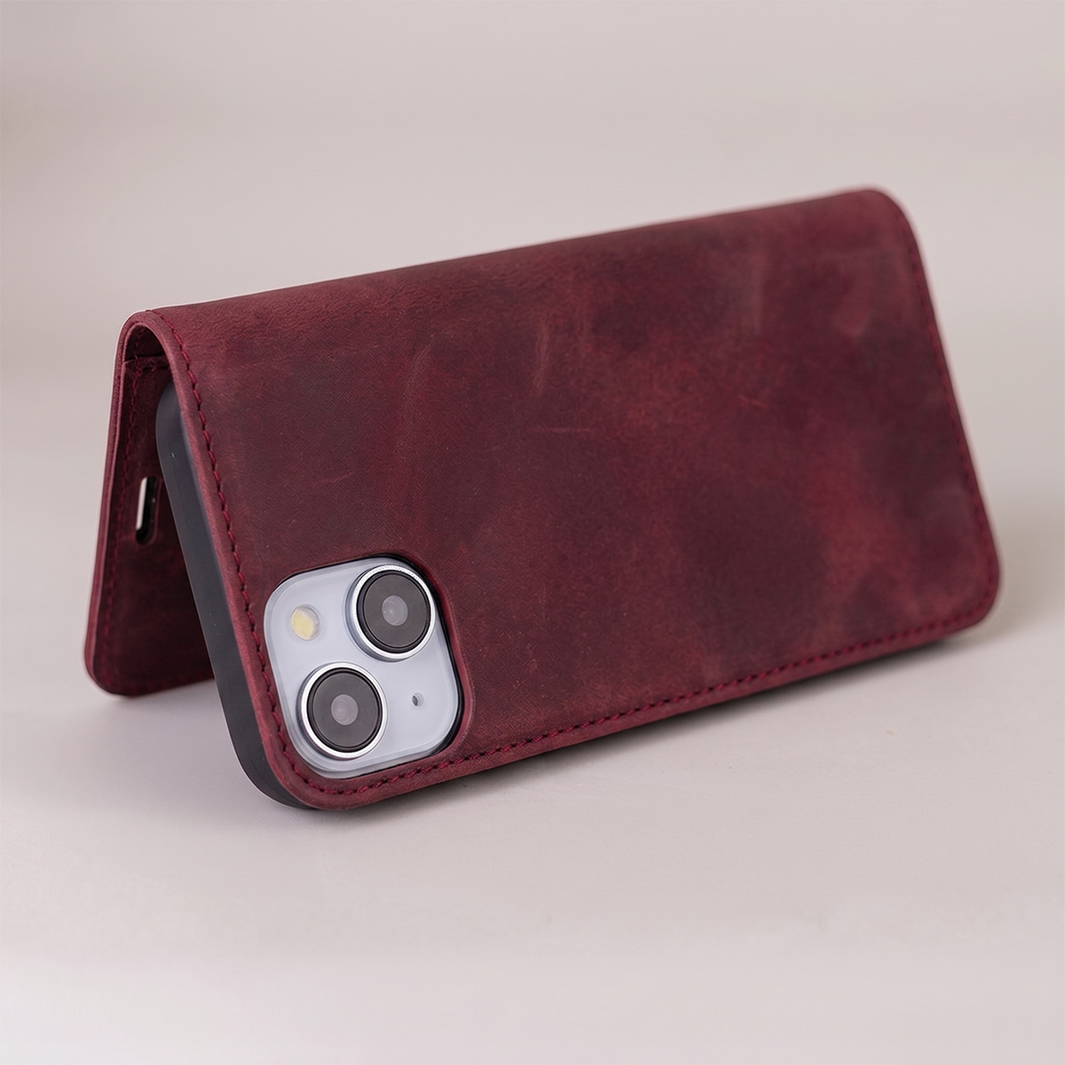 Etui for Samsung Galaxy A18 5G A186 / A17 4G A175 / A17 5G A176 / A26 A266, OEM, Smart Suede, burgunderrød