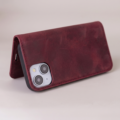 Etui for Samsung Galaxy A18 5G A186 / A17 4G A175 / A17 5G A176 / A26 A266, OEM, Smart Suede, burgunderrød